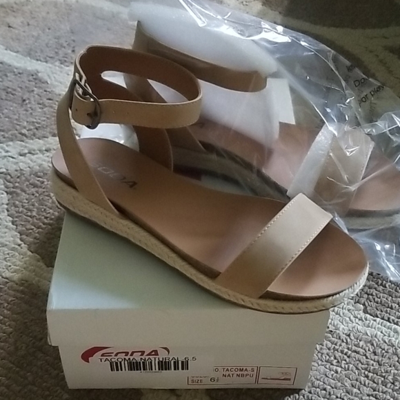 Shoes...Tacoma Espadrille Sandals -Natural 6.5 - Picture 3 of 6